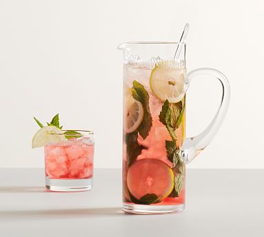 Clear Pitcher/ Carafe with Gold Rim - Spritz™