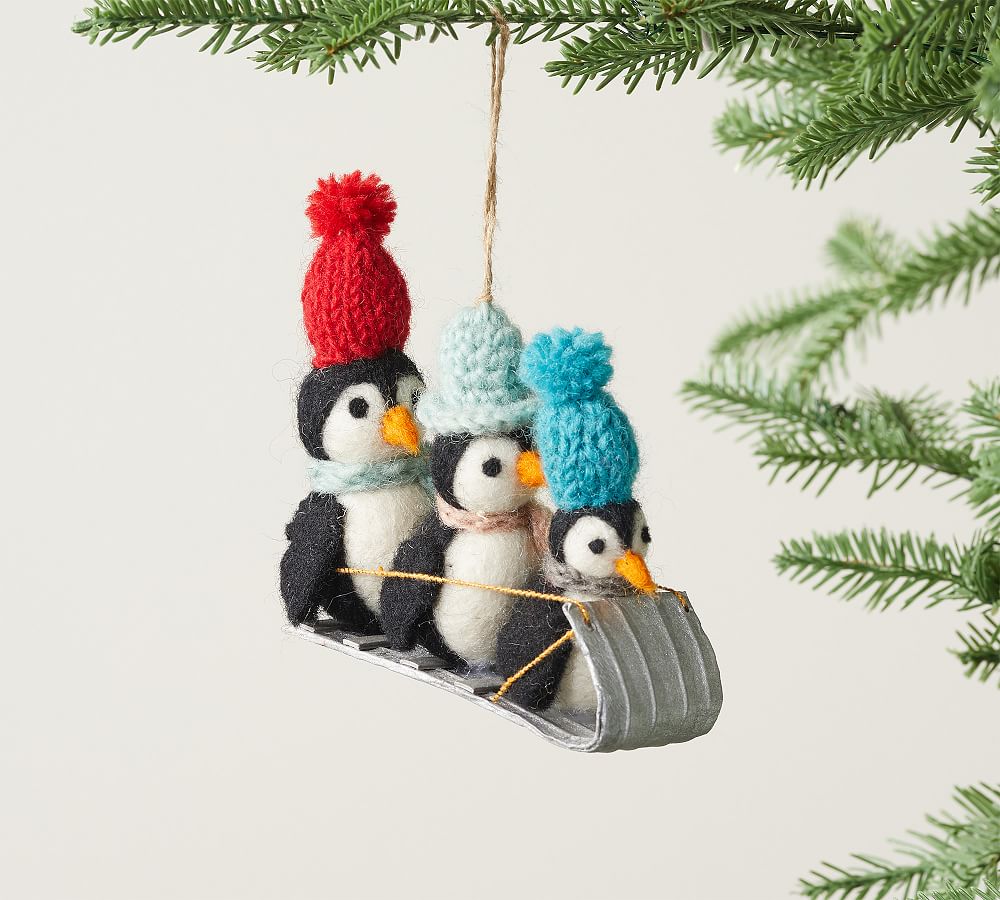 Snowy Friends Felt Ornaments