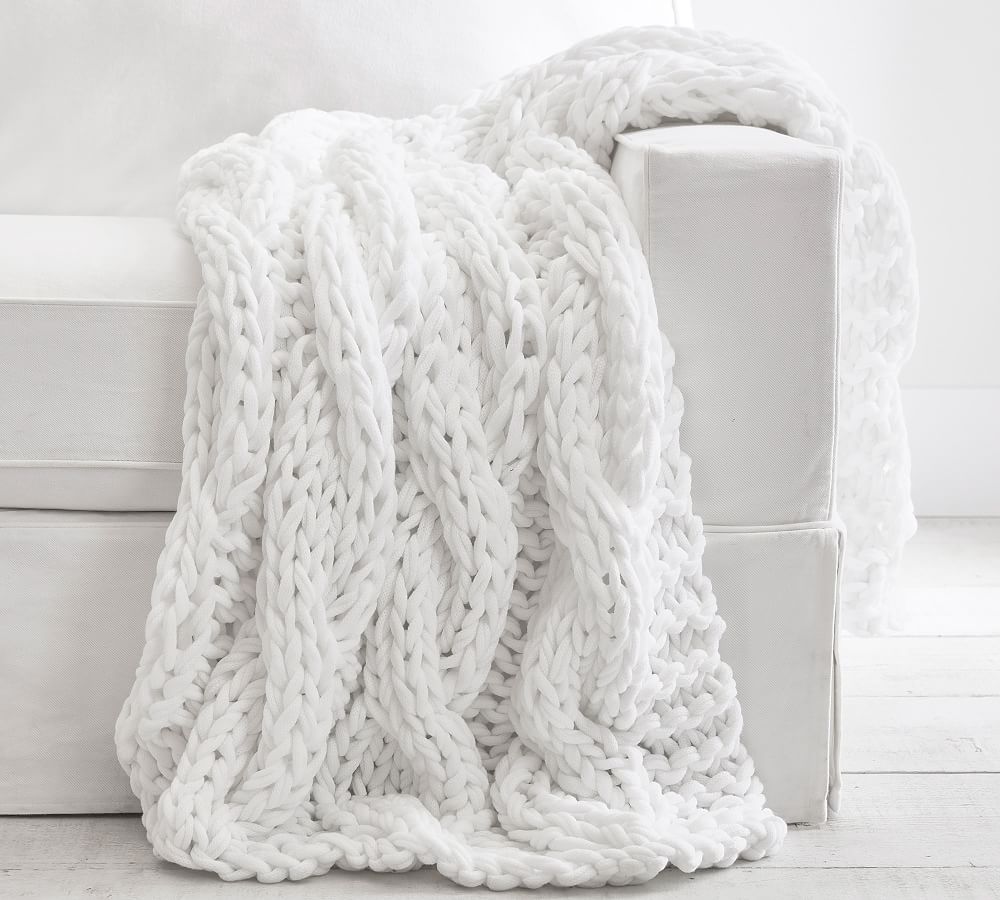 Pottery barn discount colossal handknit throw