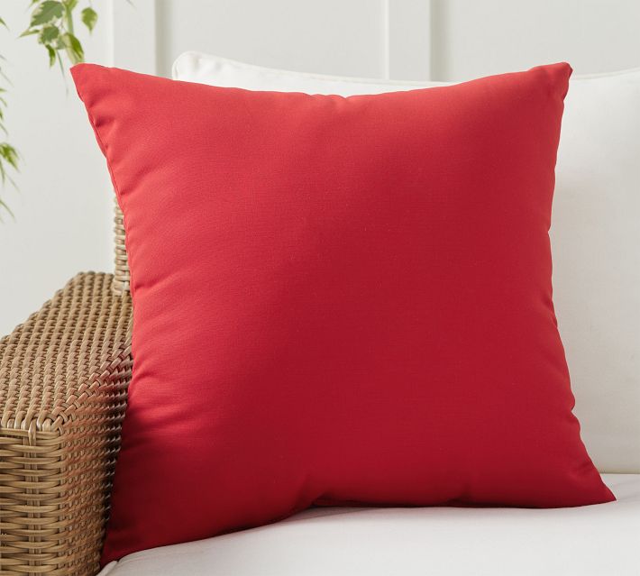 Buy Indoor/Outdoor Sunbrella Dorsett Cherry - 18x18 Vertical Stripes Throw  Pillow