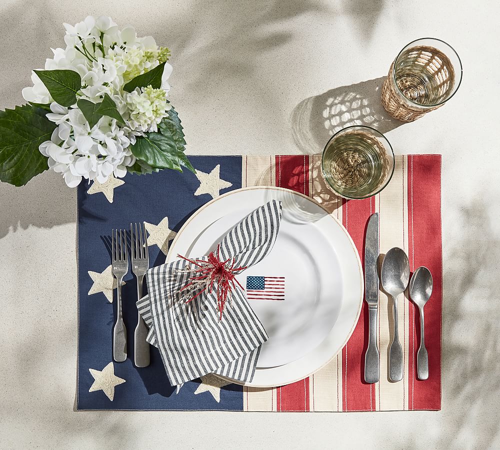 American Flag Cotton Placemats - Set of 4 | Pottery Barn