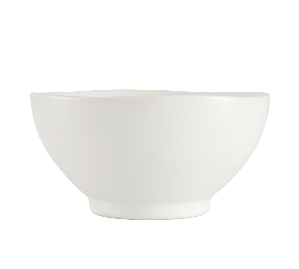 MALACASA Elisa 15 oz. White Porcelain Cereal Bowl White Rice Bowl