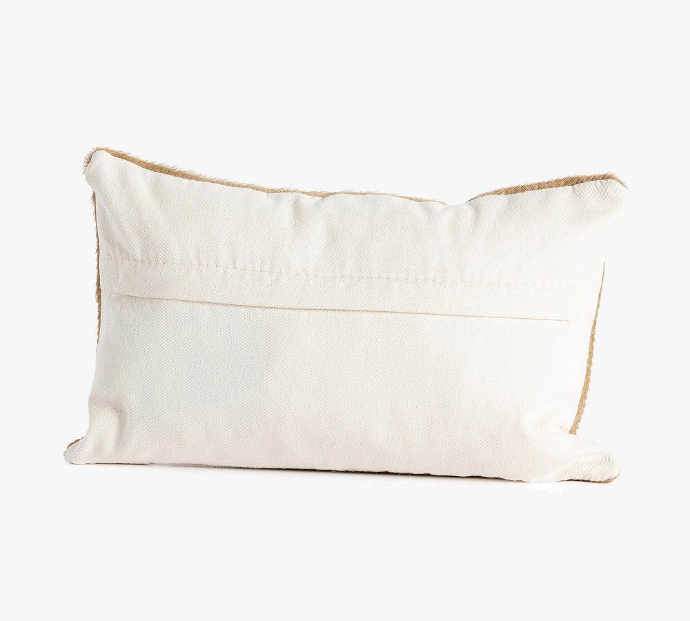 Jakob Hide Lumbar Pillow | Pottery Barn