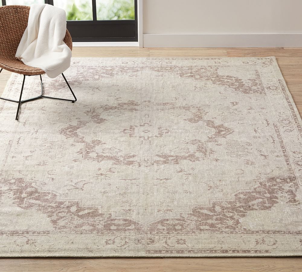 Candace Printed Handwoven Viscose Rug Pottery Barn