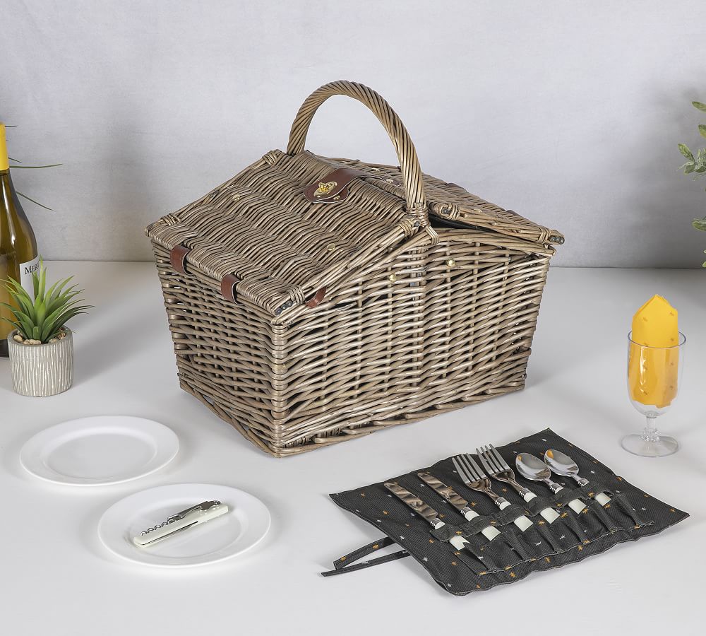 York Picnic Basket Set for 2 Pottery Barn