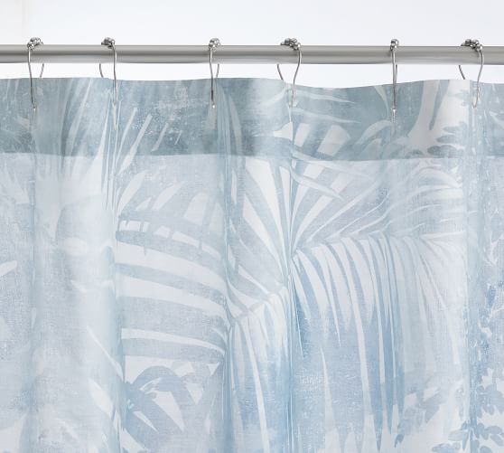 Layla Palm Organic Shower Curtain Pottery Barn