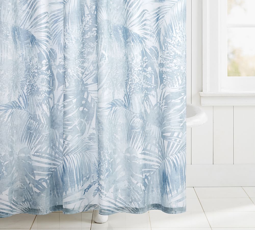 Layla Palm Organic Shower Curtain Pottery Barn