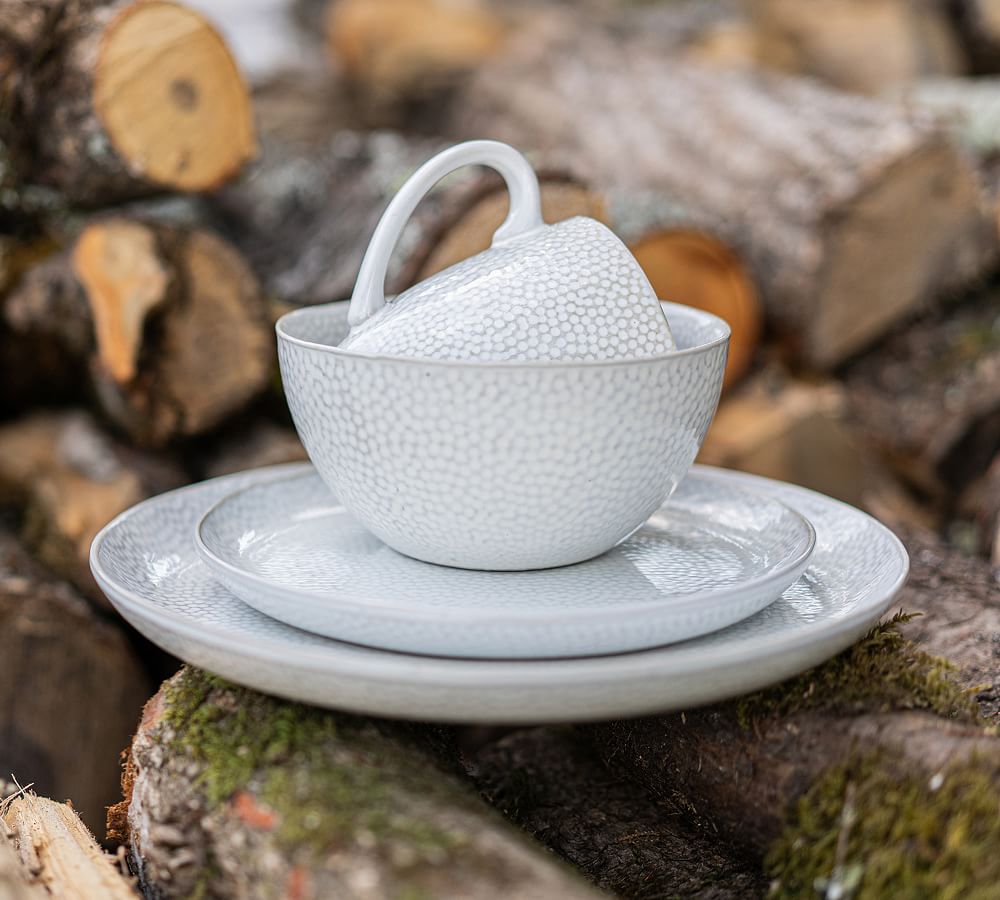 Serene Stoneware 16Piece Dinnerware Set Pottery Barn