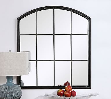 Madalynn Arch Windowpane Wall Mirror | Pottery Barn