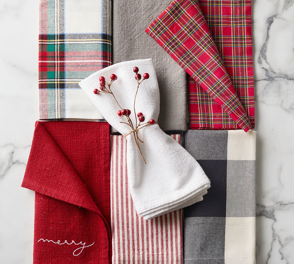 Madison Plaid Cloth Napkins Set of 4 Pottery Barn