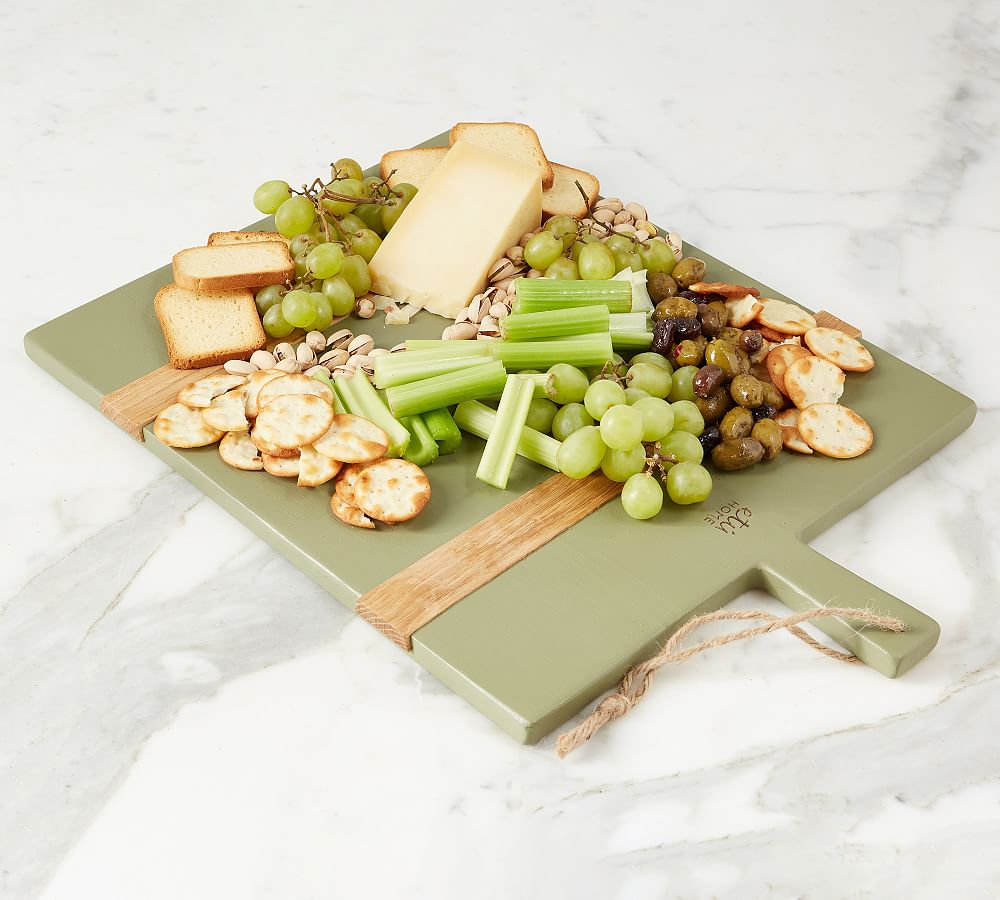 Mod Reclaimed Pine Wood Cheese Board 22"W x 16"L Pottery Barn