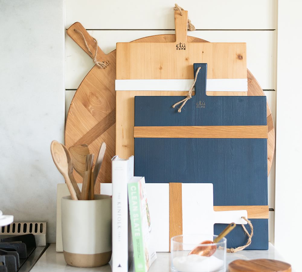 Mod Reclaimed Pine Wood Cheese Board 22"W x 16"L Pottery Barn