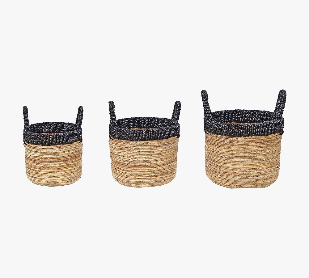 Heini Handmade Round Baskets - Set of 3