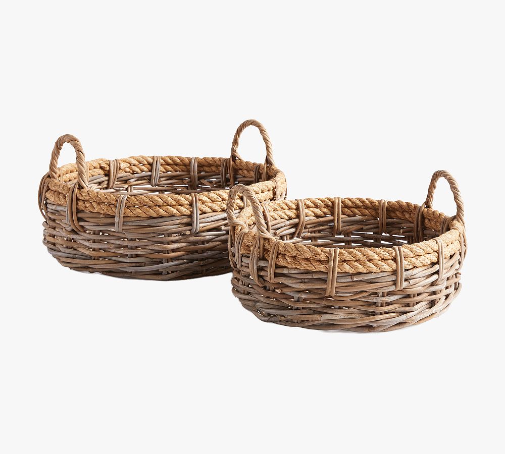 Asheville Rattan Baskets - Set of 2