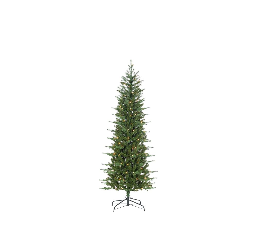 Lit Faux Natural Cut Narrow Dover Pine Tree