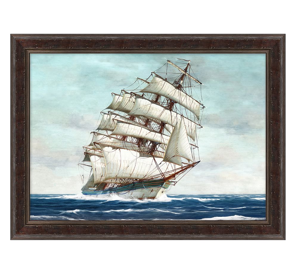Antique Schooner Framed Print