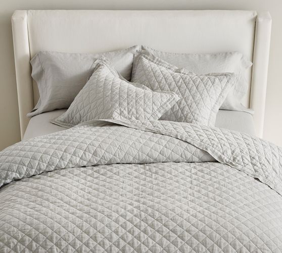 Linen Quilted Pillow Shams