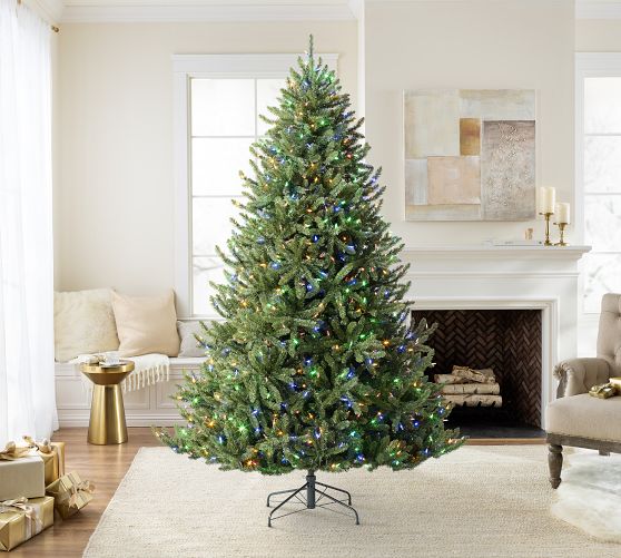Lit Valley Fir Faux Christmas Tree | Pottery Barn