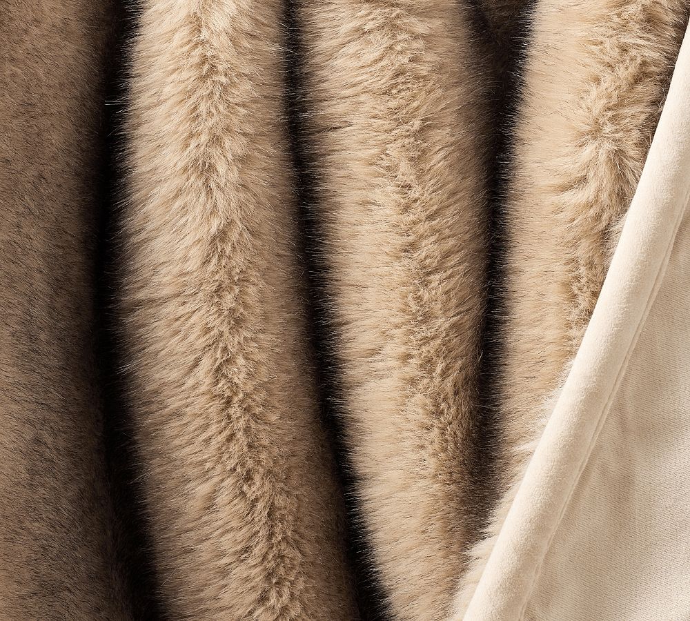 Faux Fur Mink Throw Pottery Barn