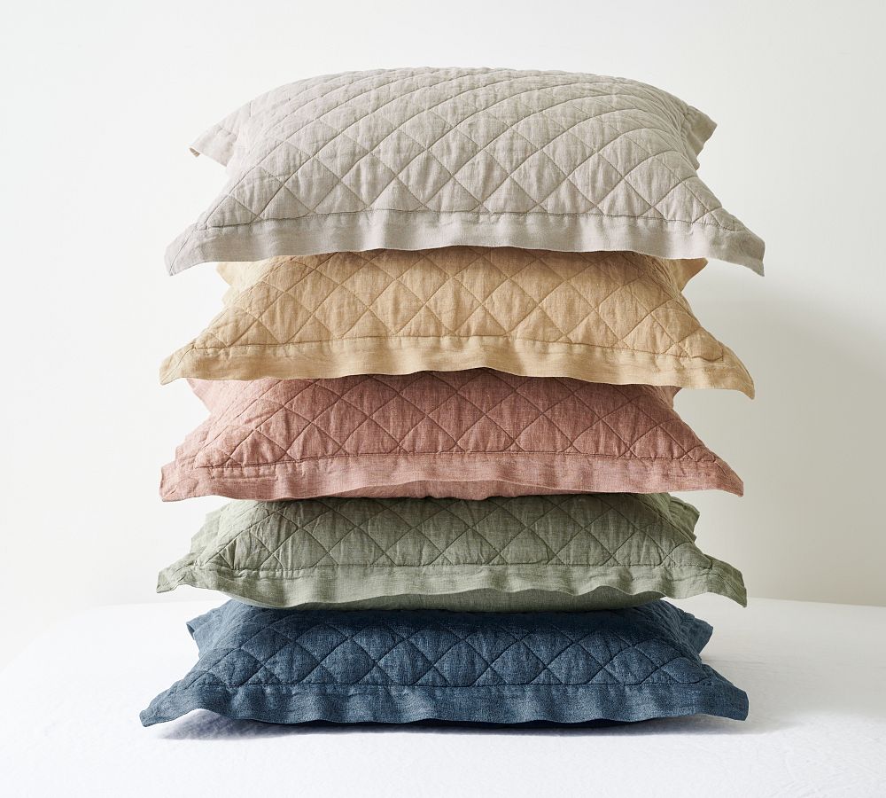 Linen Quilted Pillow Shams