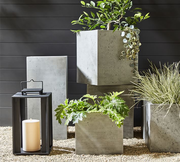 Mission Square Handmade Outdoor Planters