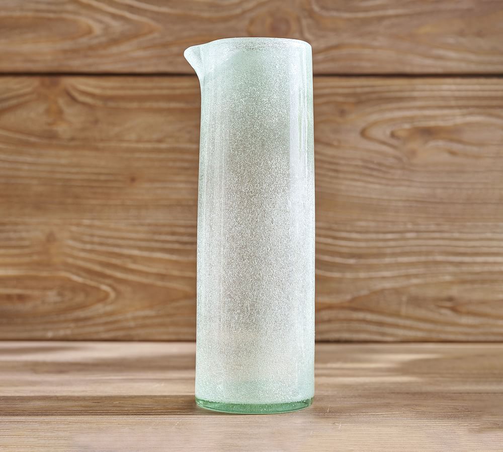 Handcrafted Recycled Sea Glass Carafe