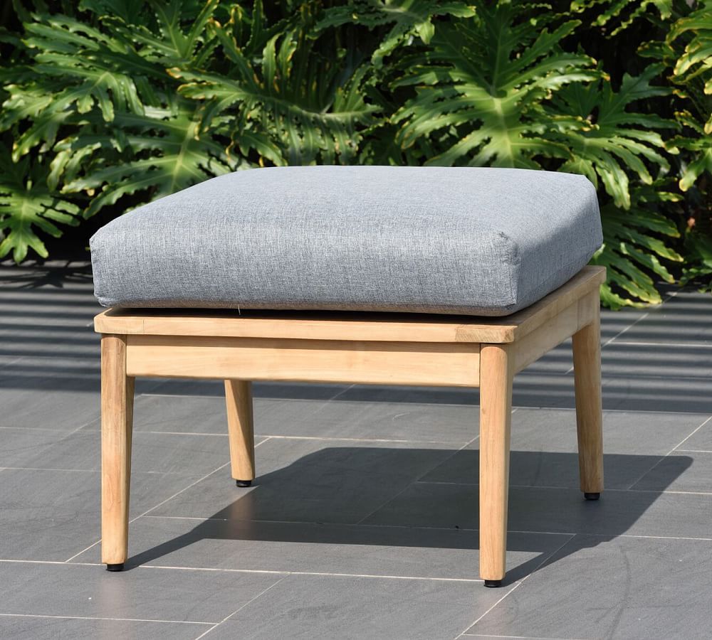 Valley Teak Patio Set With Cushions | Pottery Barn