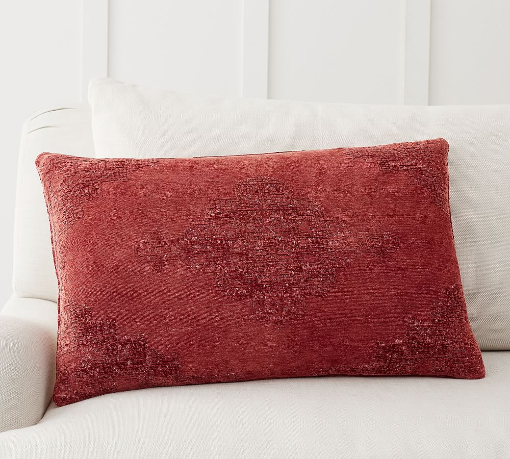 Maddie Textured Lumbar Pillow Cover Pottery Barn