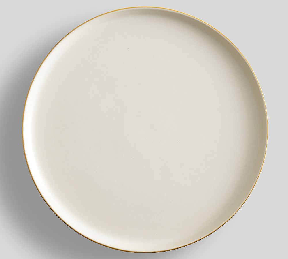 Mason Modern Gold Rim Stoneware Dinner Plates Pottery Barn