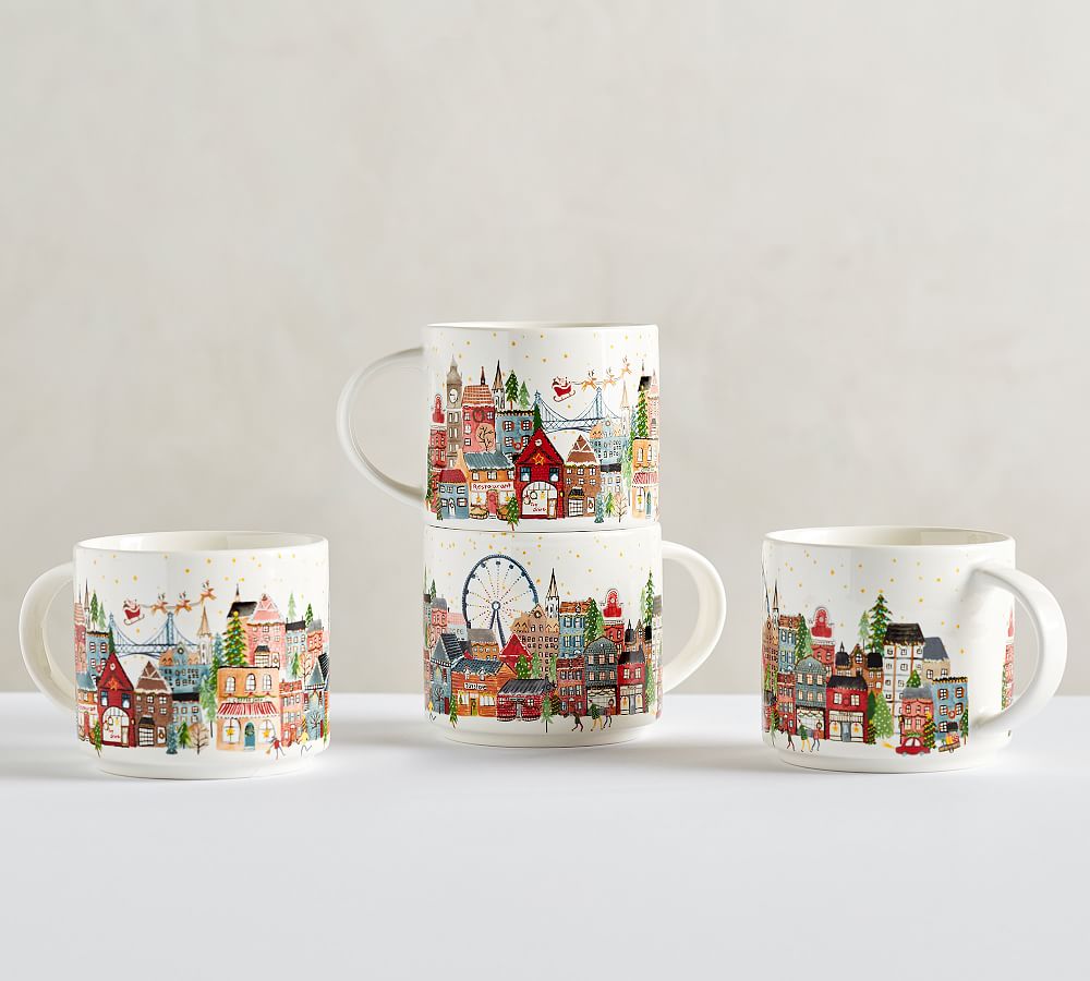 Pottery Barn Christmas Mugs