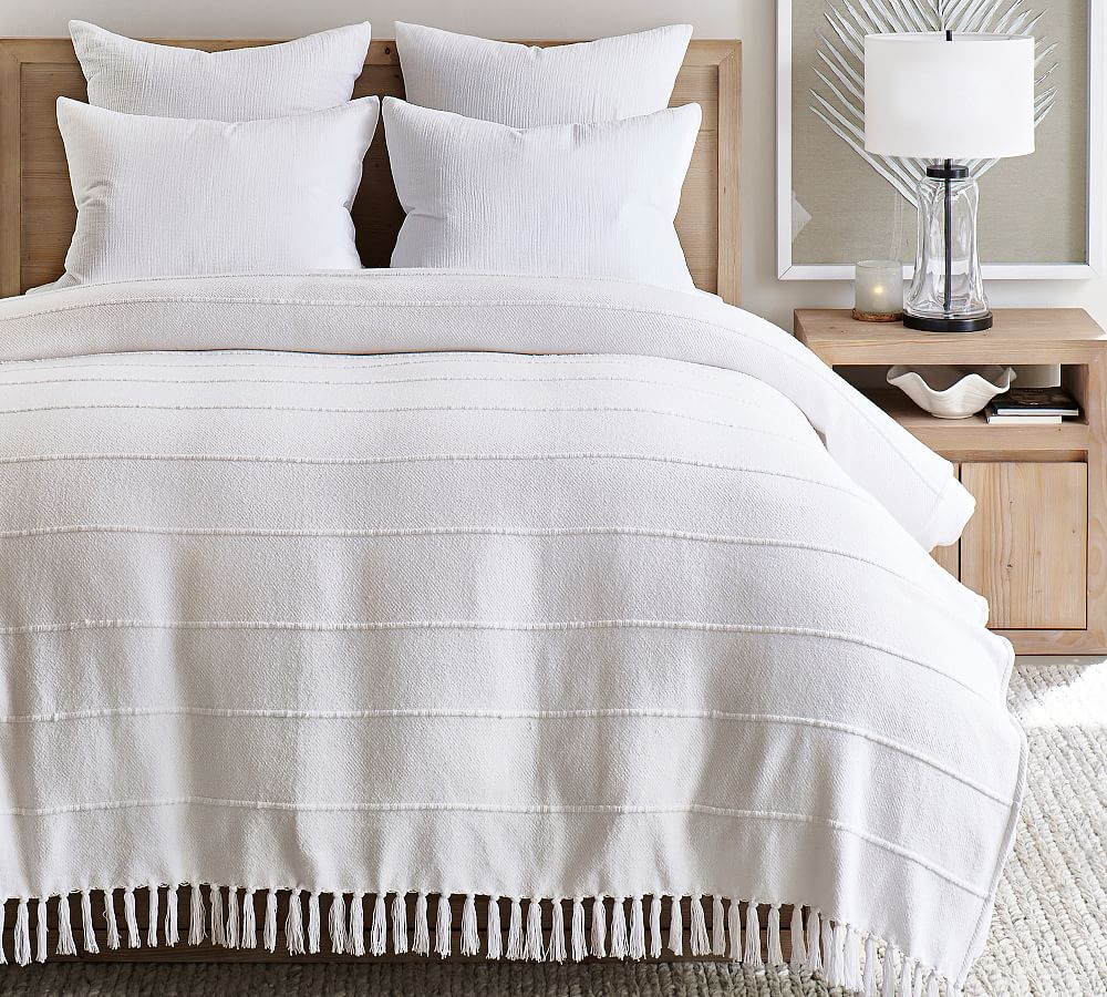 Cotton Fringe Blanket Pottery Barn