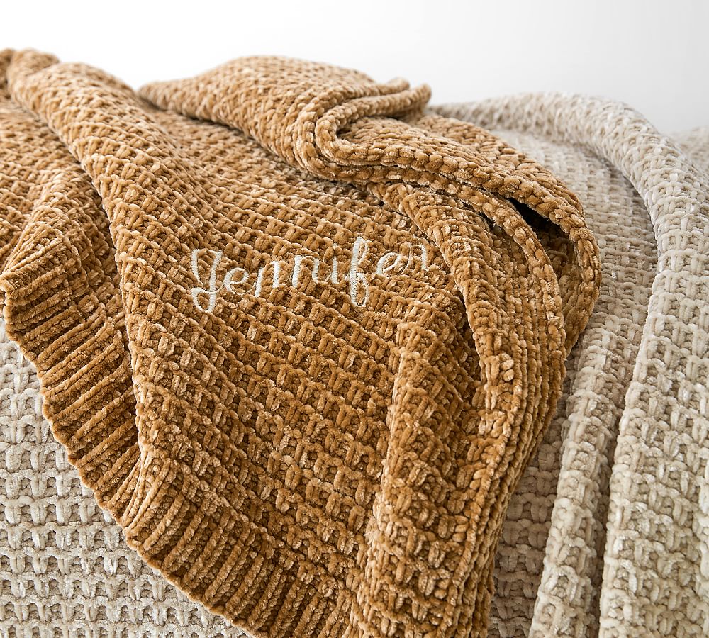 Phinney Chenille Throw Blanket Pottery Barn