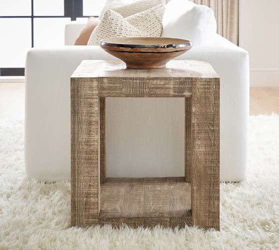 Palisades Rectangular Reclaimed Wood Side Table Pottery Barn