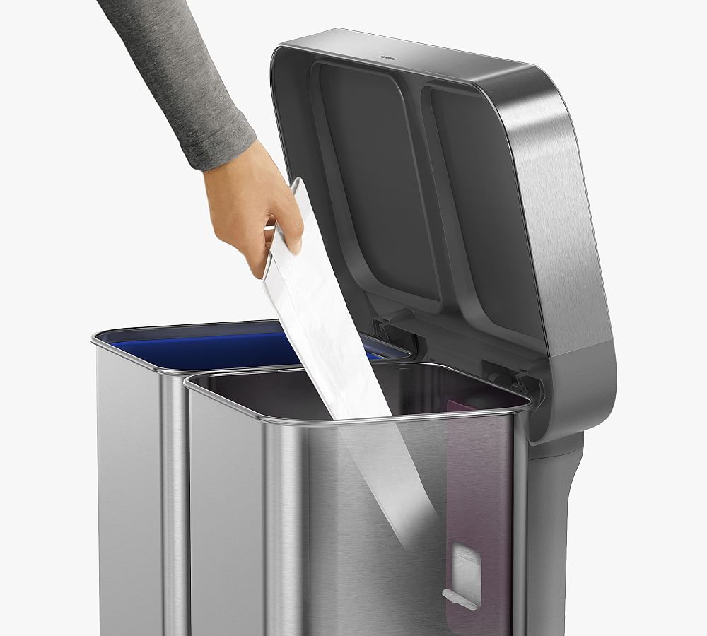 Simplehuman® 58 Liter Step Trash Can - Dual Compartment