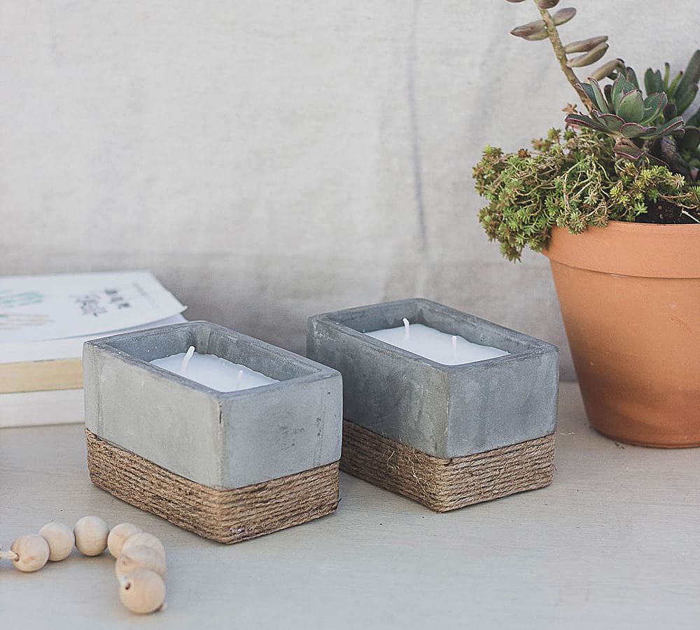 Concrete And Colour Candle Pots By TheLittleBoysRoom