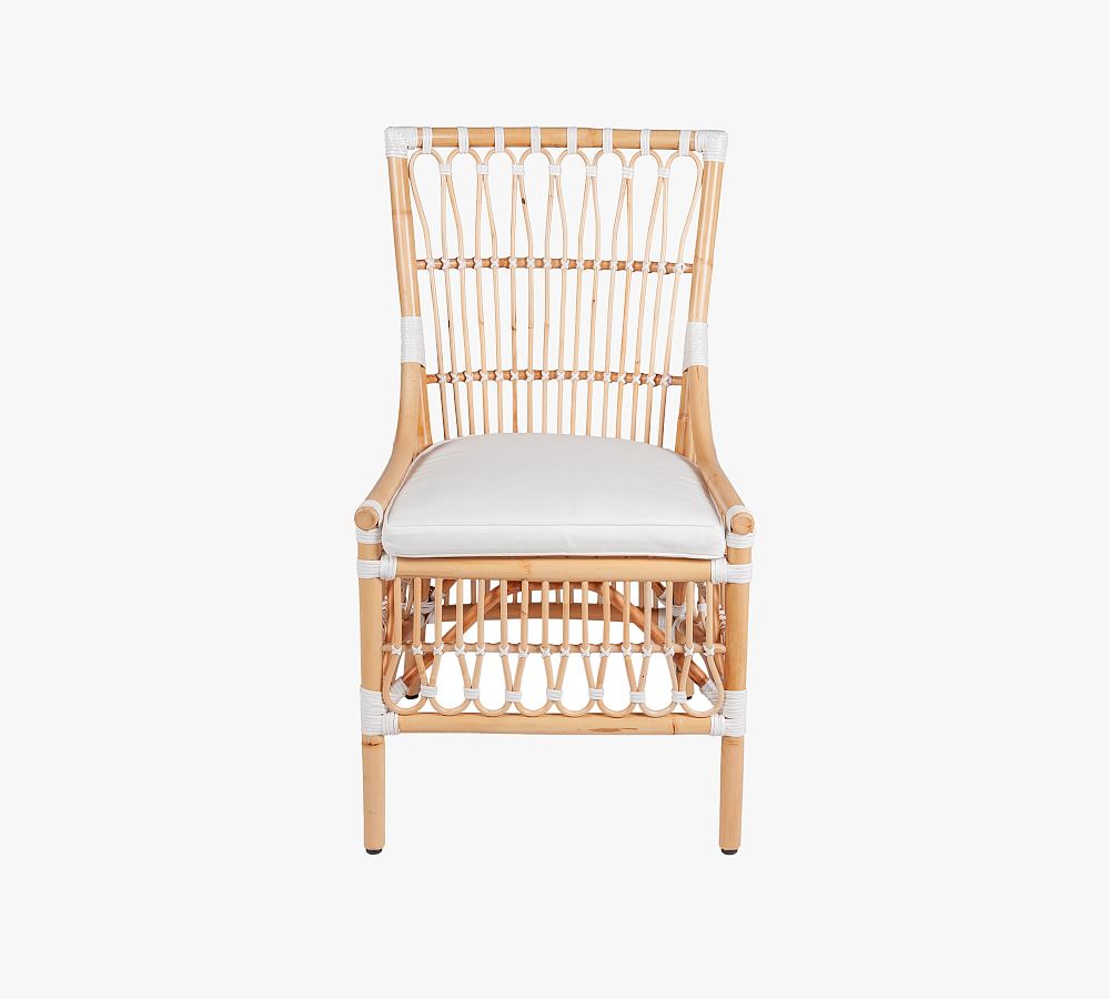 Kelsey Rattan Outdoor Dining Chair, Set of 2 | Pottery Barn