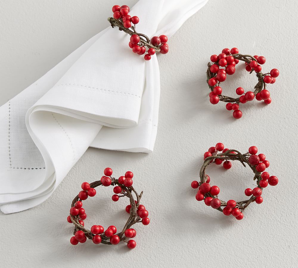 Red berry clearance napkin rings