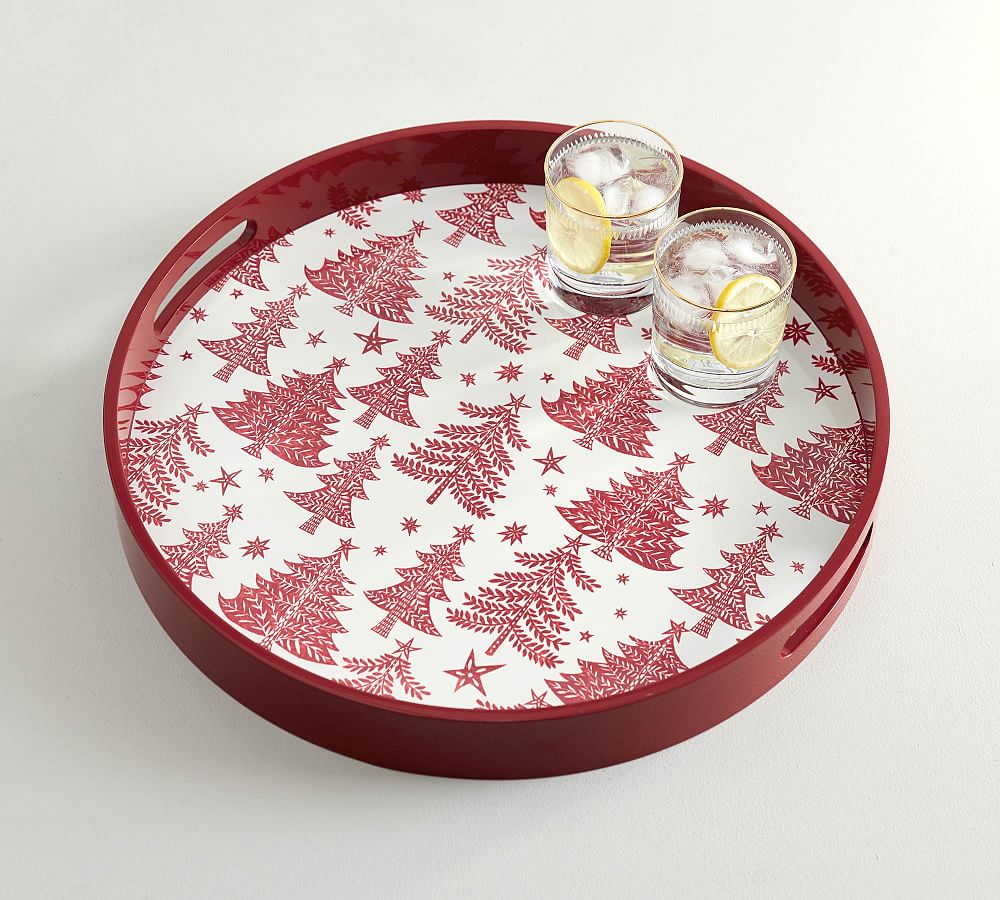 Alpine Trees Handcrafted Serving Tray Pottery Barn