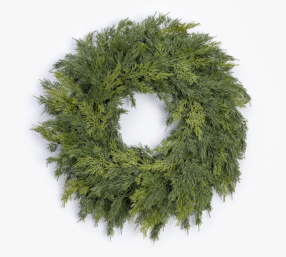 Faux Soft Cedar Wreath - 24