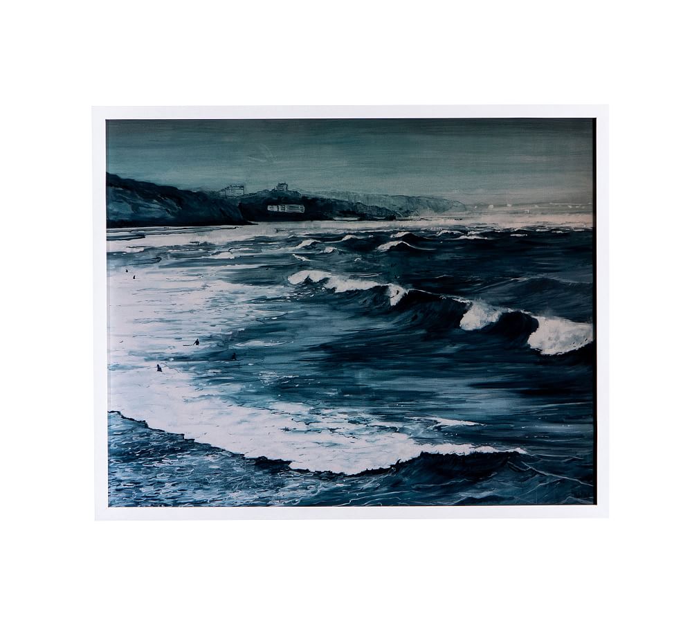Biarritz Surf Framed Prints