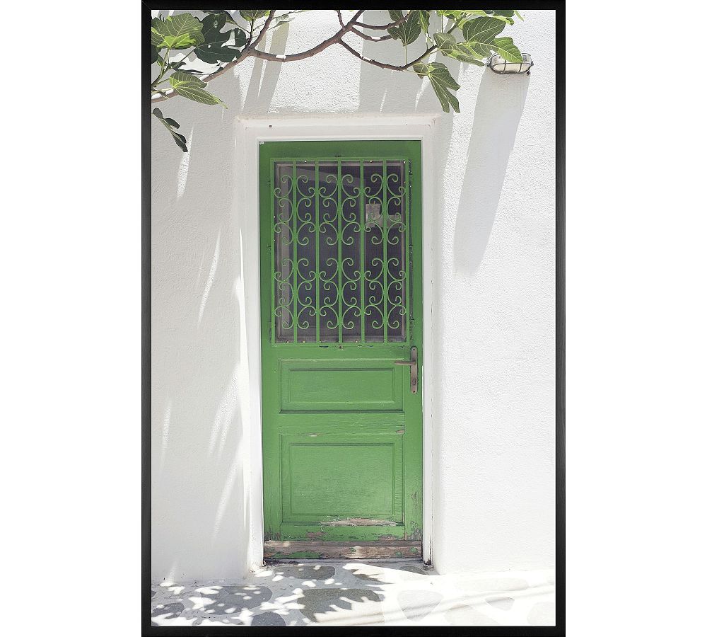 Green Door And Fig Tree by Lupen Grainne