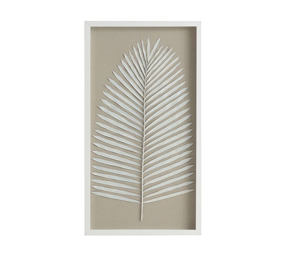 Long Palm Leaf Shadow Box Wall Art