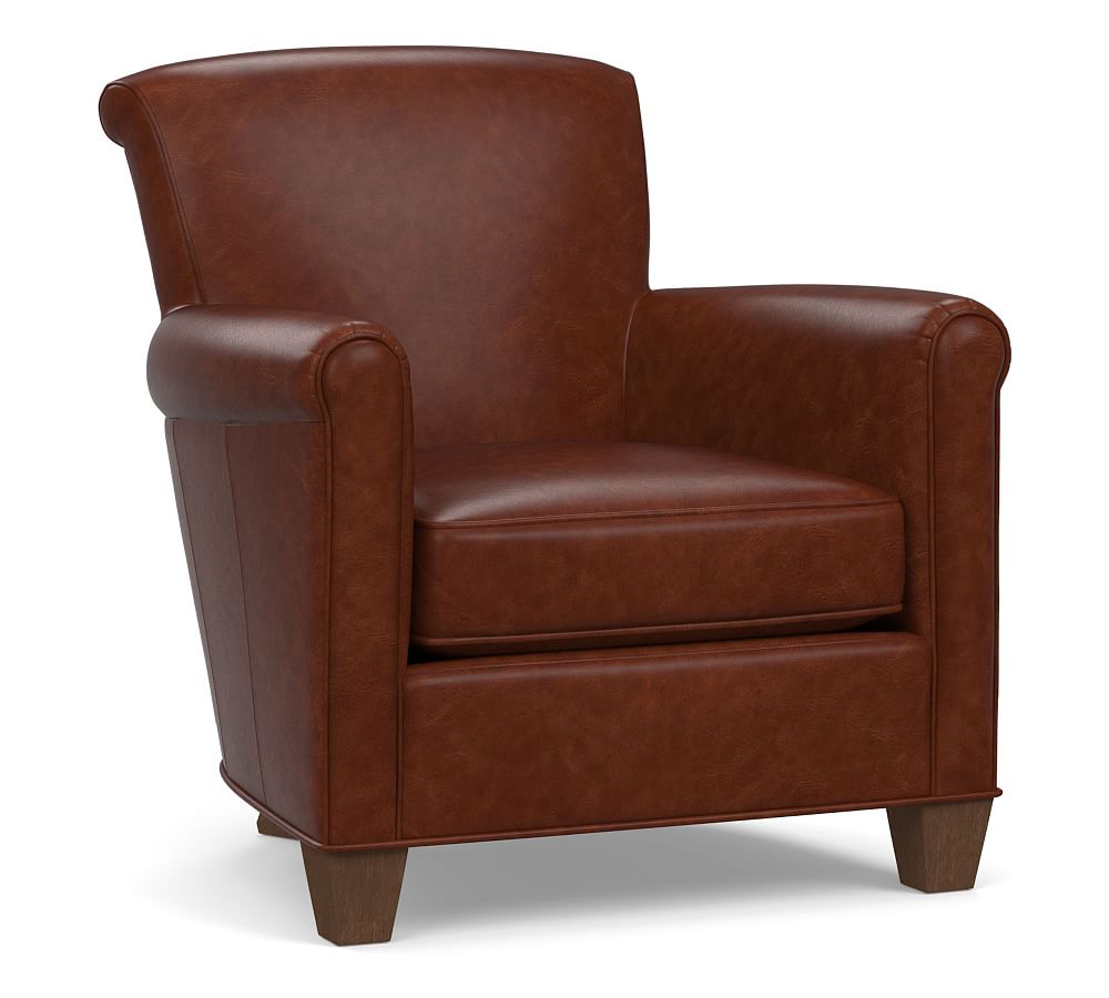 Irving leather online armchair