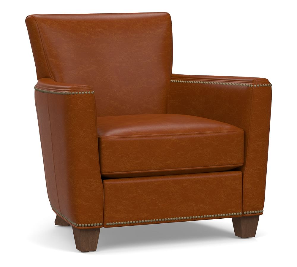 Irving Square Arm Leather Power Recliner