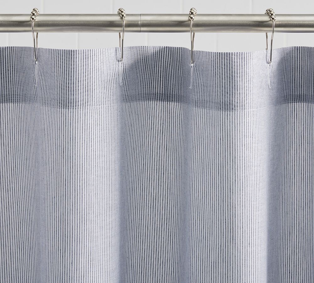 Mini Yarn Dyed Striped Shower Curtain Pottery Barn