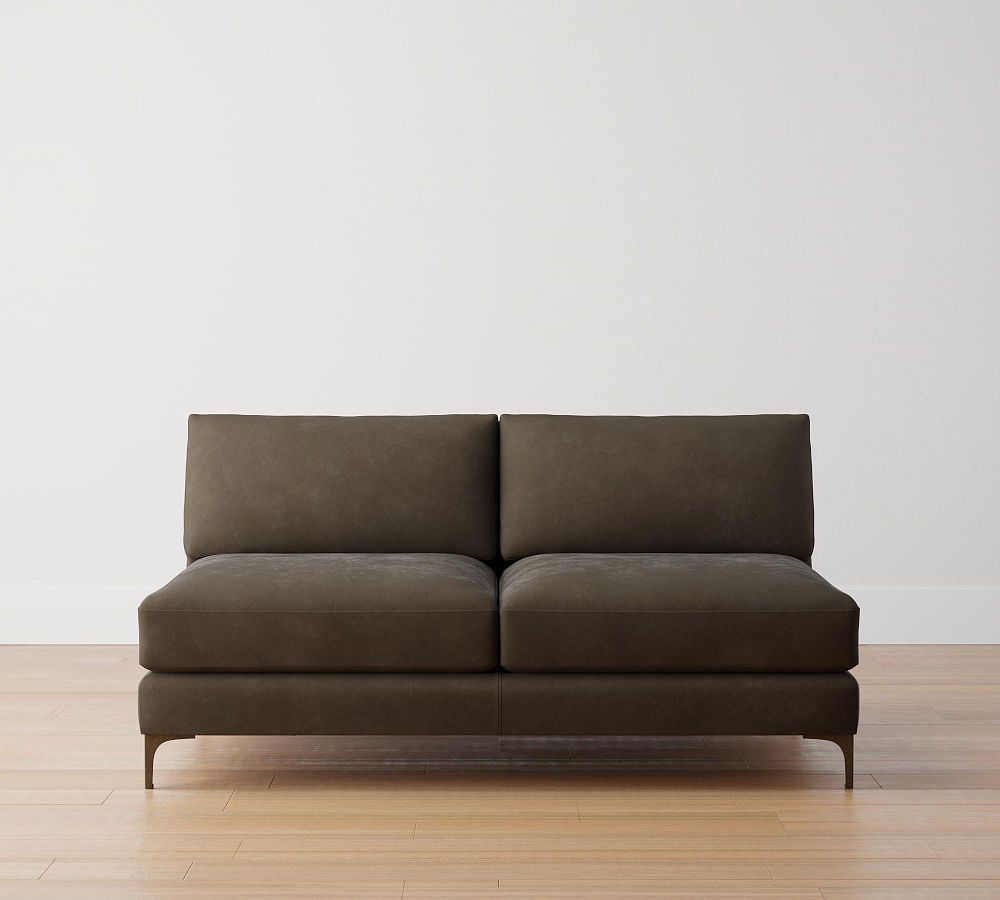 Build Your Own Jake Leather Sectional Pottery Barn