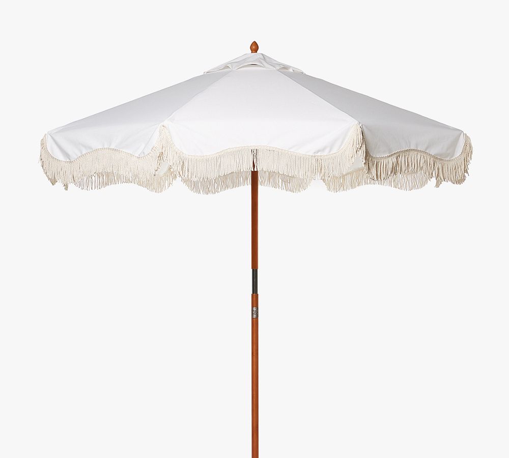 St. Tropez 7' Round Outdoor Patio Umbrella - Teakwood Frame