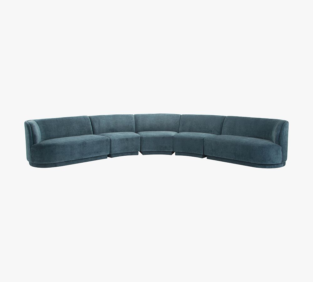 Farrow Upholstered 5-Piece Curved Sectional