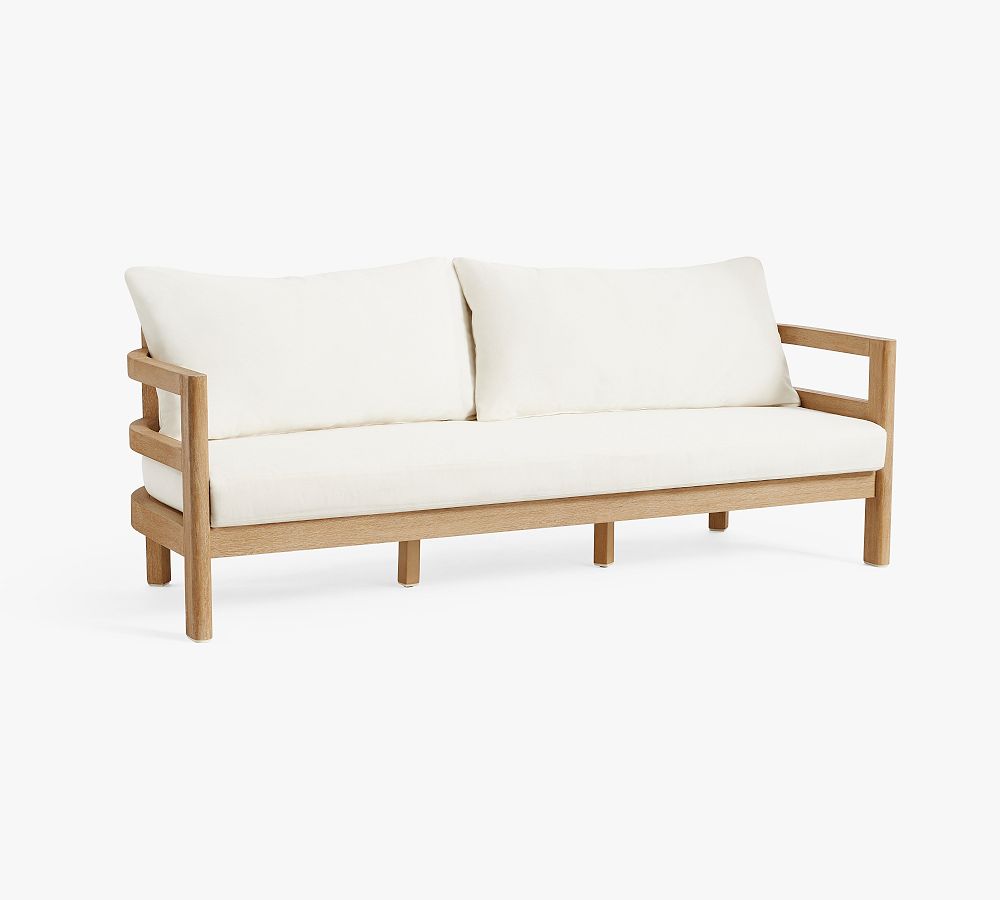 Woodside Eucalyptus Outdoor Sofa Pottery Barn
