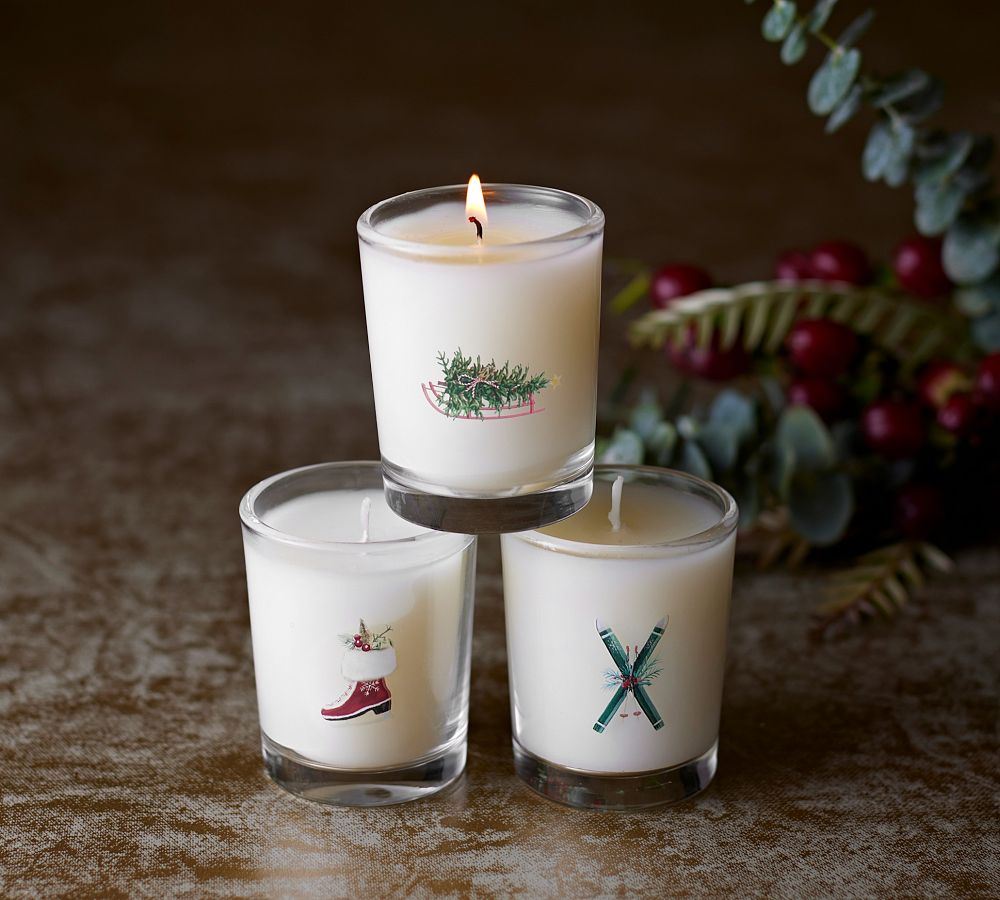 Classic Holiday Votives - Set of 3